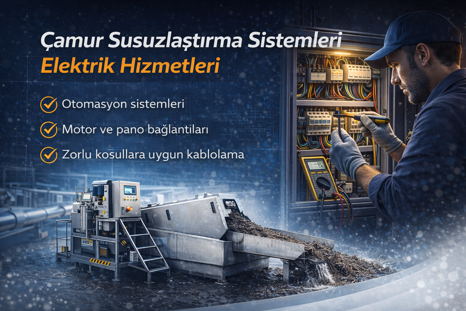 Çamur Susuzlaştırma Sistemleri Elektrik Hizmetleri