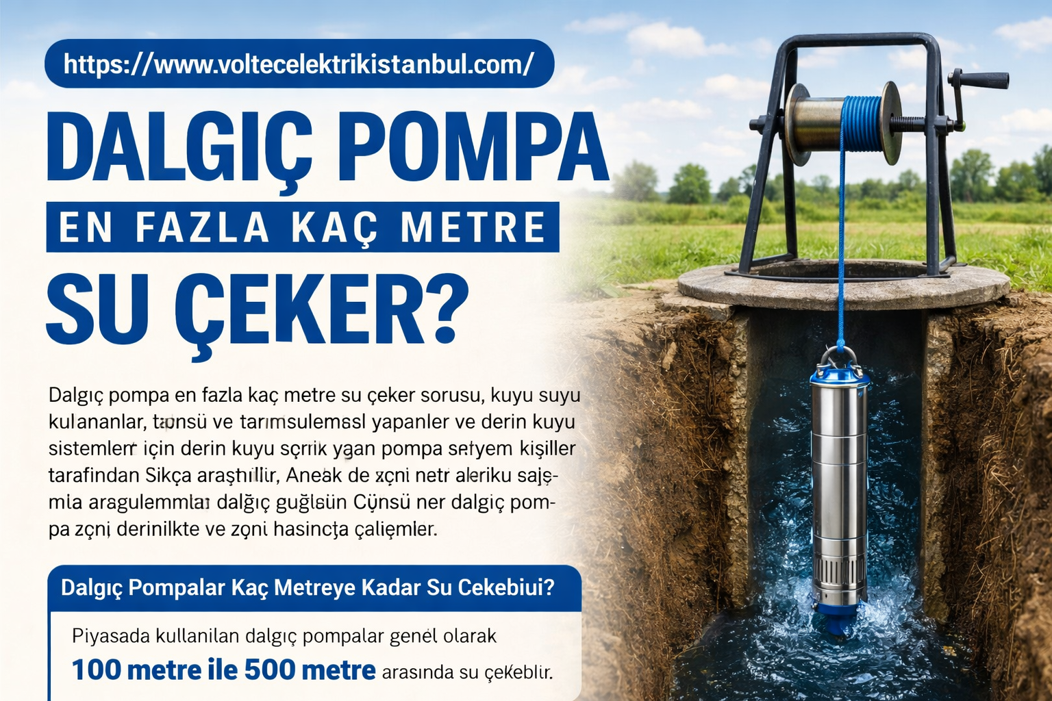 Dalgıç Pompa En Fazla Kaç Metre Su Çeker?