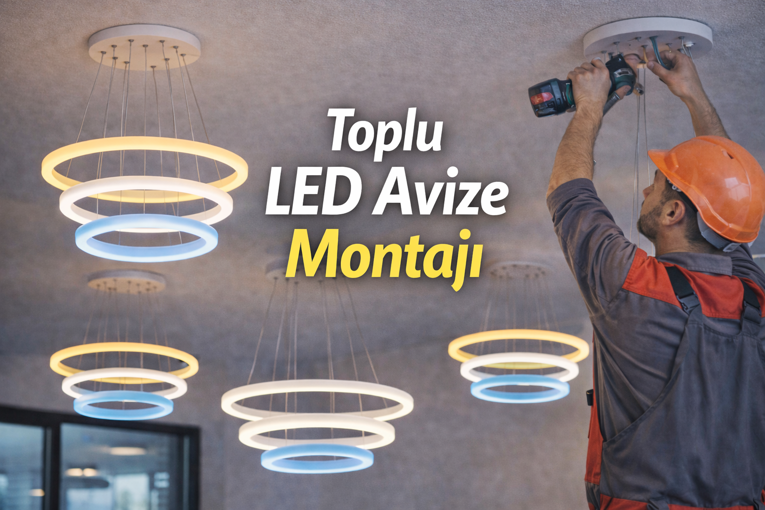 Toplu LED Avize Montajı